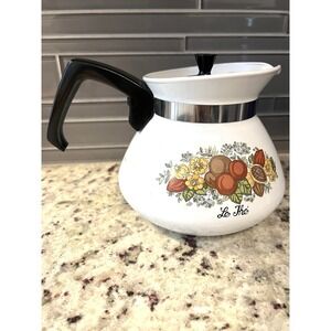 Corning Ware Spice of Life 6 Cup Teapot P-104 Vintage 1970s Le The Tea Kettle AC